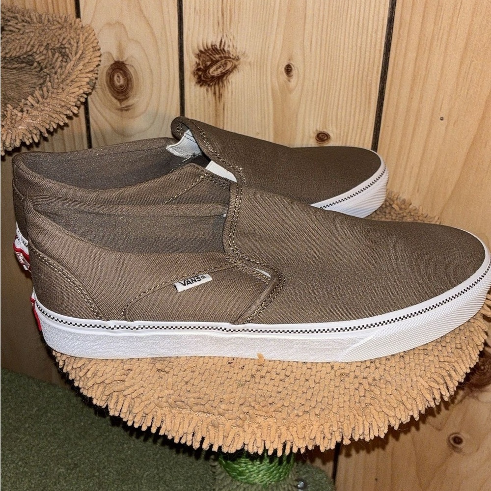 Vans Brown Slip-On Shoes